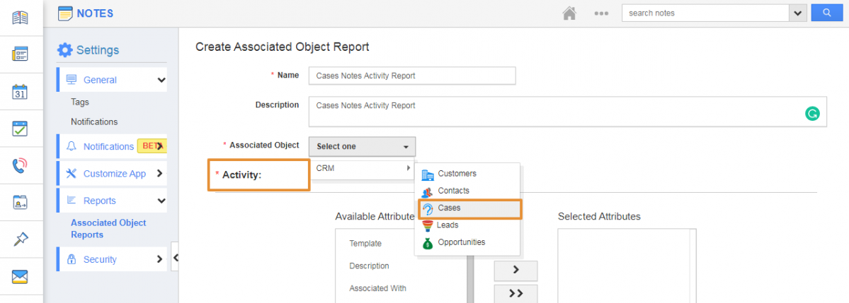Associated Object Reports