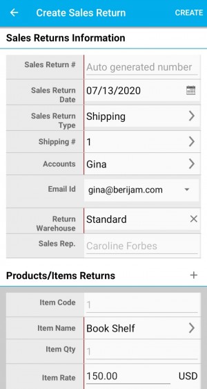 Sales Returns App