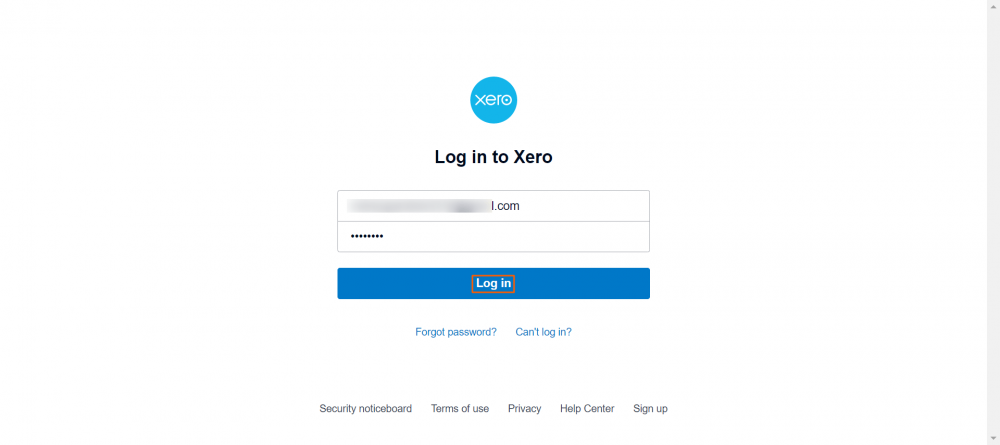 Xero Log in