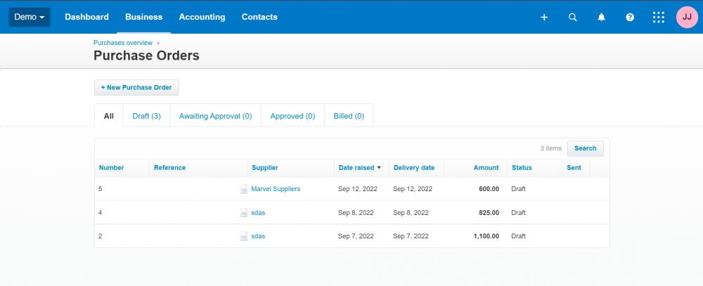 PO-Xero-Purchase-Orders-Synced